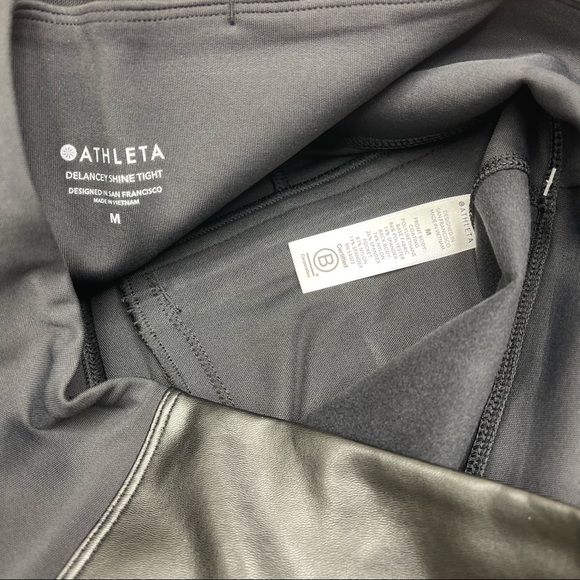 NWT Athleta Delancey Shine Tight Black - Delancey Gleam Tight - Picture 5 of 10